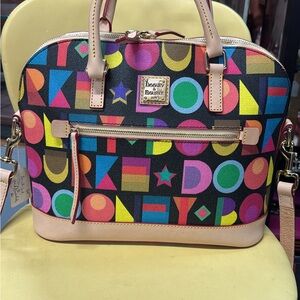 Dooney & Bourke Colorful Geometric Satchel